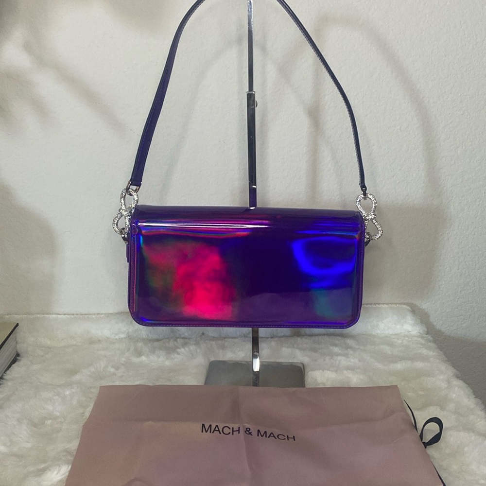 Mach and Mach Metallic Purple Shoulder Bag